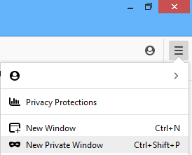 Firefox - New Private Window